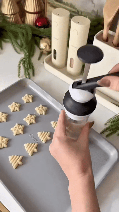 BiscottiPress™ – La presse à biscuits en inox pour des sablés parfaits à la maison