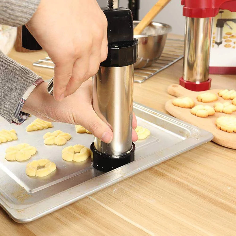 BiscottiPress™ – La presse à biscuits en inox pour des sablés parfaits à la maison
